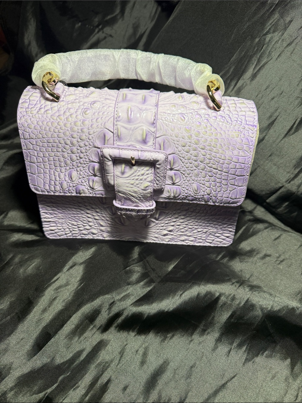 Brahmin Small Hallie Gentle Lavender Melbourne Satchel & Veronica Wallet - Picture 8 of 11